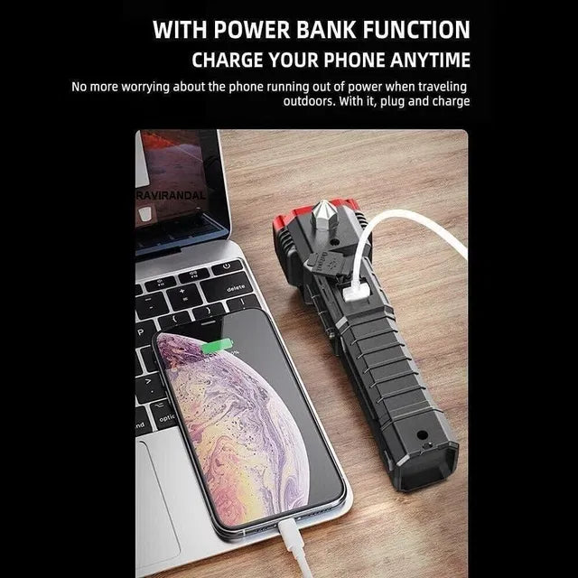 8-in-1 Rechargeable LED Flashlight
