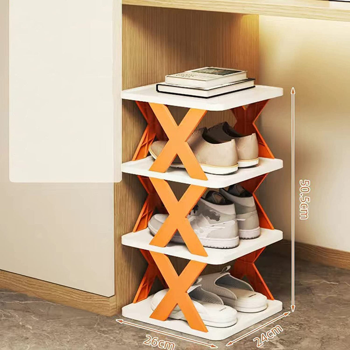 Foldable Space-Saving Shoe Rack