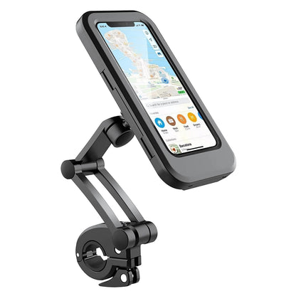 Waterproof Bike Mobile Phone Holder for Handlebar – 360° Rotation, Sensitive Touch Screen