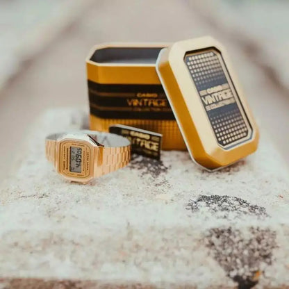 Vintage Digital Gold Unisex Watch