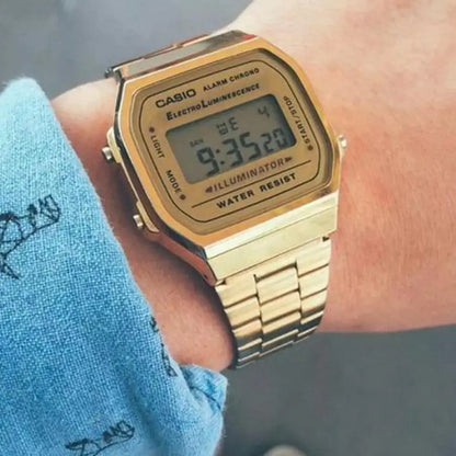 Vintage Digital Gold Unisex Watch