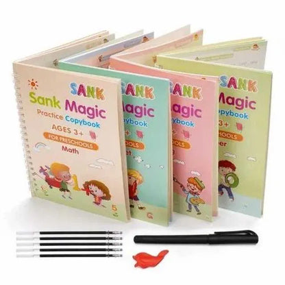 Magic Practice Copybook Set — 4 Books + 10 Refills